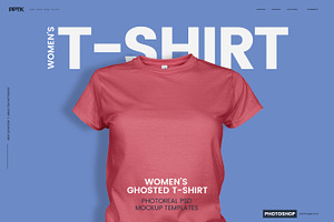 Women's Ghosted T-Shirt Mockup