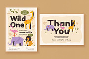 Animal Jungle Birthday Invitation, an Invitation Template by Vynetta (Thumbnail 1 of 3)