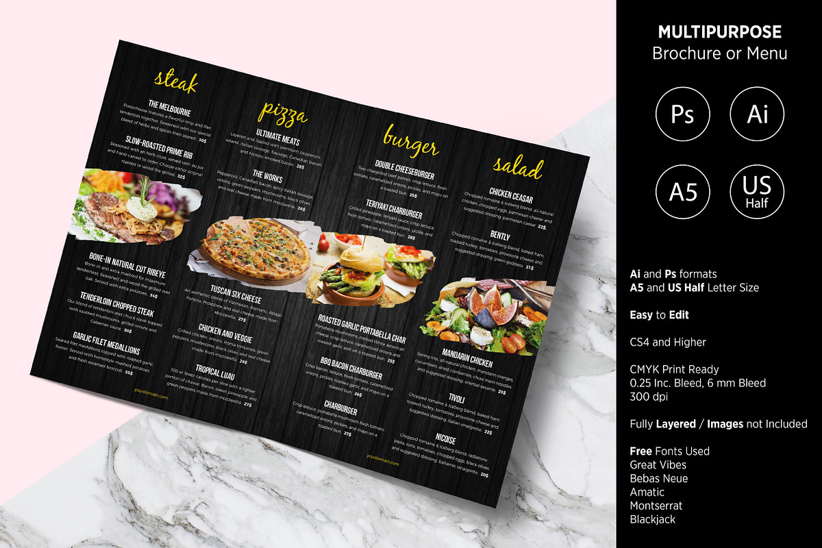 Multipurpose Brochure or Menu, a Brochure Template by Studio Nordic (Photo 1 of 3)