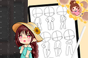 460 Procreate Chibi Stamp Brushes, a Brush Add-On by DrawingStoryShop (Thumbnail 1 of 9)