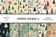 Vintage Holiday 2 Digital Paper, a Pattern Graphic by Chromolume Studio (Thumbnail 1 of 28)