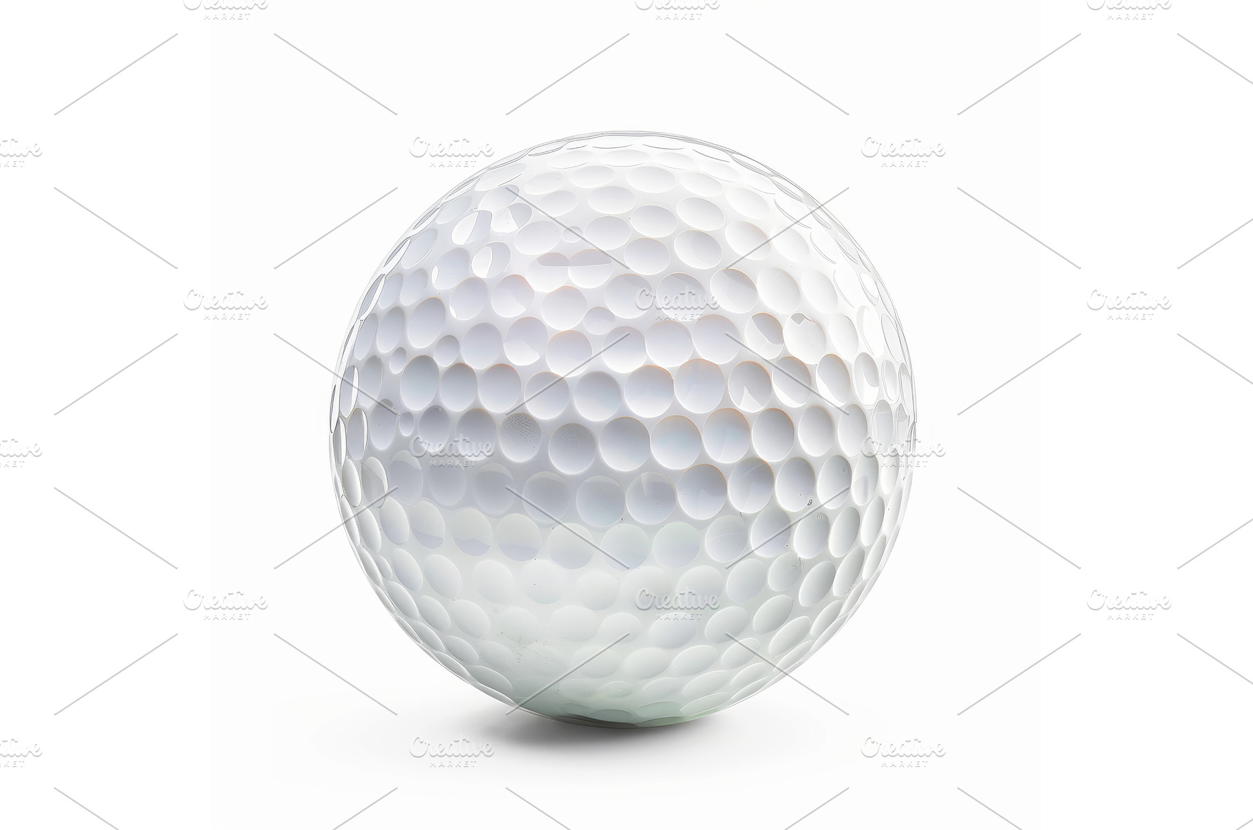 Classic white golf ball resting on, a Sports & Recreation Photo by Ylivdesign