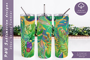 Tropical leaves sublimation tumbler, an Object Graphic by AnastasiaWatercolor (Thumbnail 1 of 4)