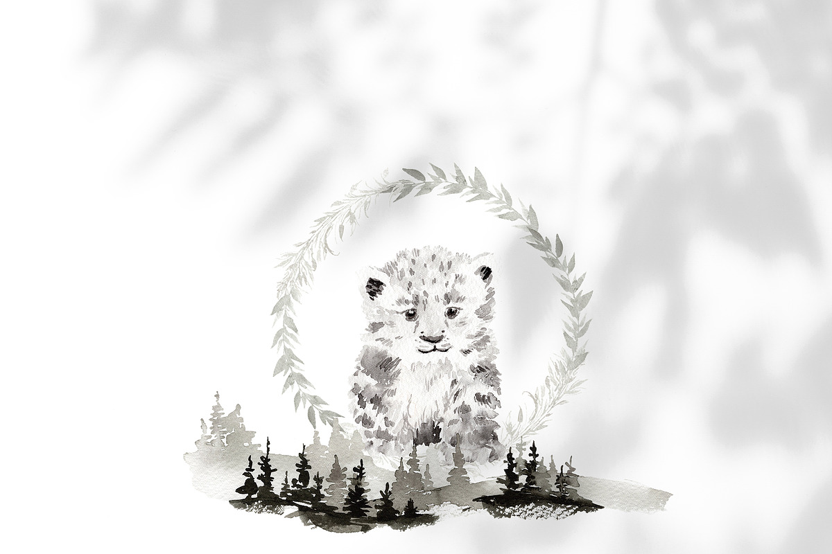 Watercolor Clipart - Winter Land, an Animal Illustration by Beigetime (Photo 10 of 12)