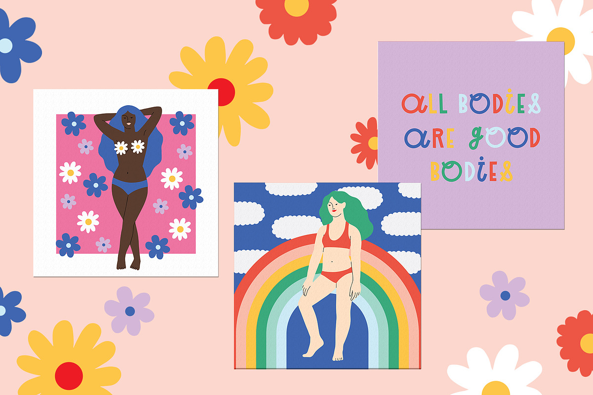 Women Body Positive Illustrations, a Healthcare Illustration by Katerina Osa (Photo 5 of 13)