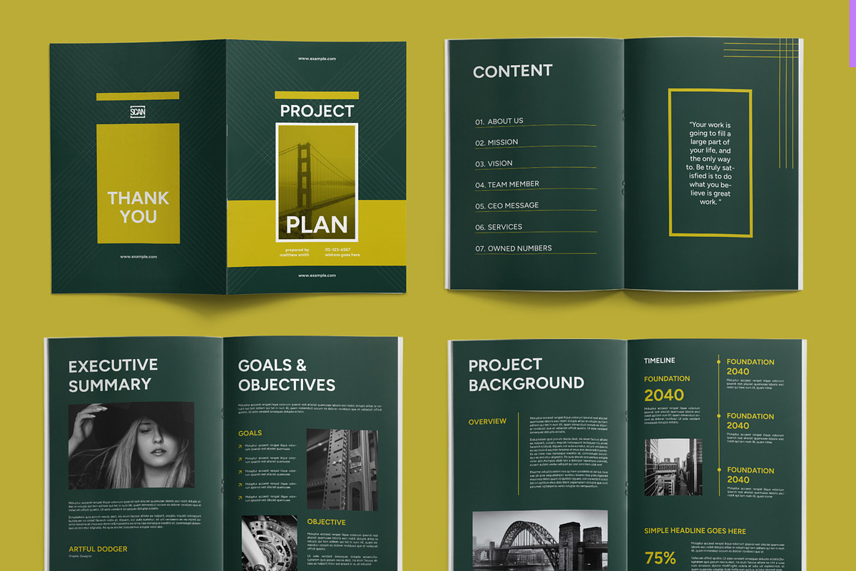 Project Plan Brochure Layout, a Brochure Template by ContestDesign (Photo 2 of 3)