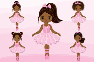 Vector African American Ballerina