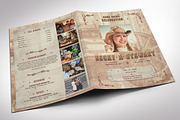 Cowgirl Tabloid Funeral Program, a Brochure Template by Four C Graphic (Thumbnail 2 of 10)