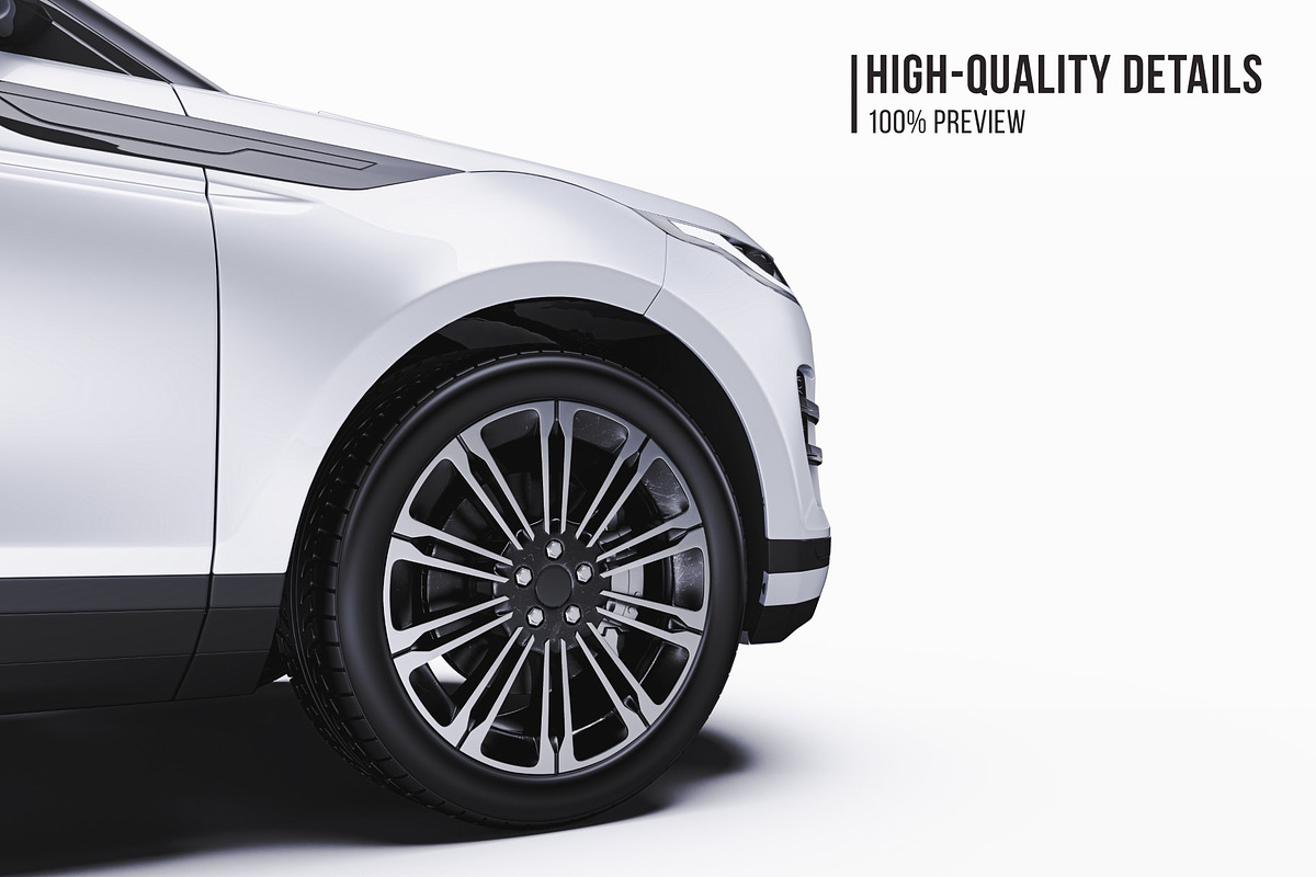 Luxury Compact SUV Wrap Mockup Set, a Product Mockup by Halal Graphic Studio (Photo 4 of 15)