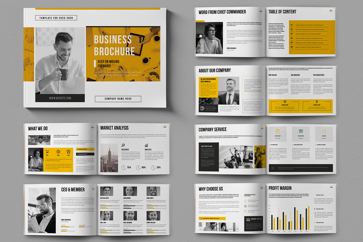 Company Profile Landscape Layout, a Brochure Template by ContestDesign (Photo 1 of 5)