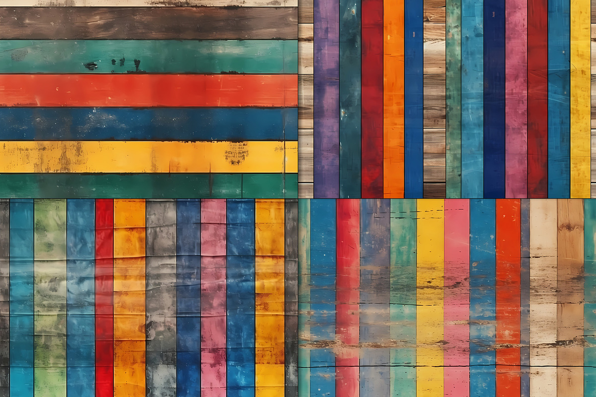 20 Seamless Grunge Stripes Patterns, a Pattern Graphic by Nordic Design (Photo 6 of 9)