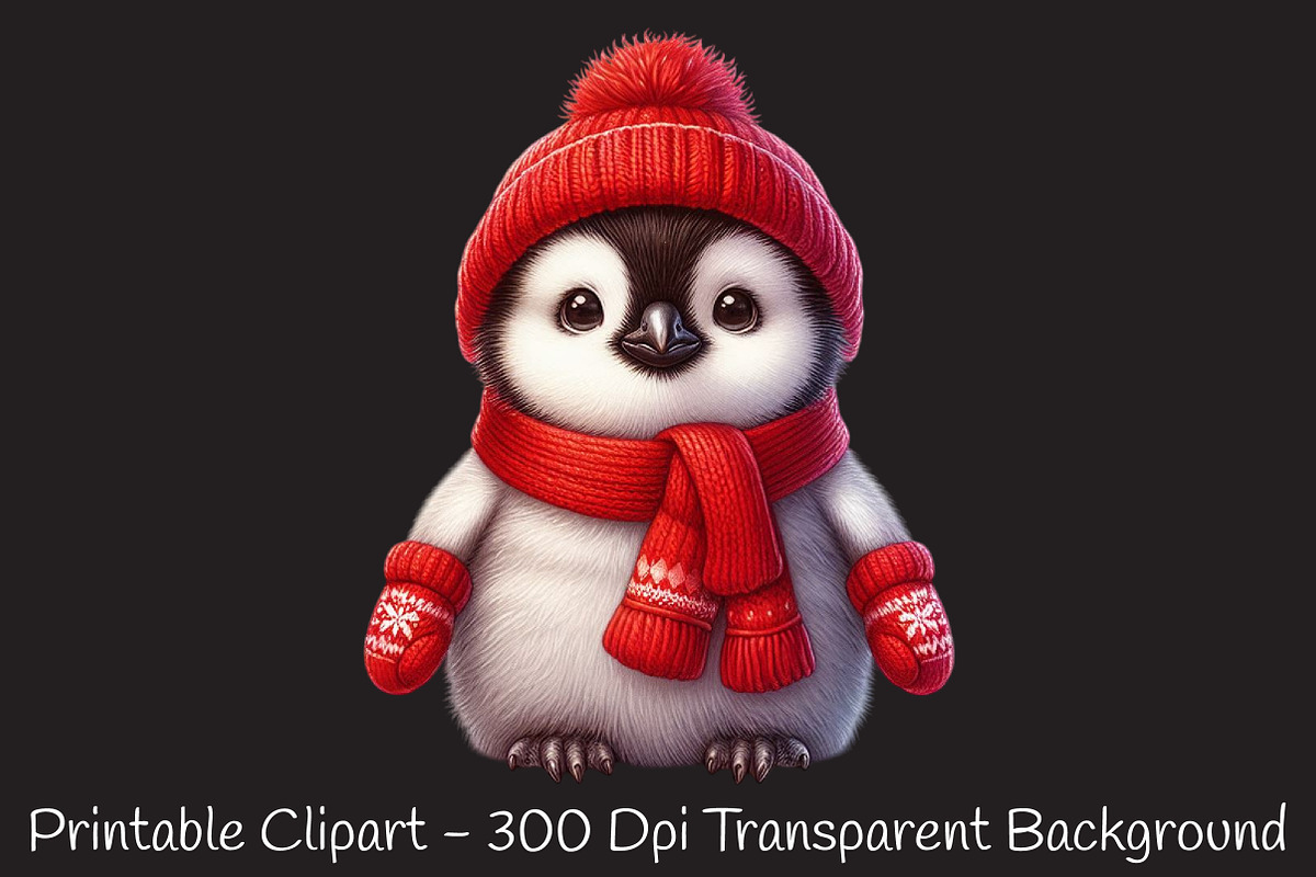 Cute Christmas Baby Penguin Sublimat, an Illustration by RobertsArt (Photo 5 of 5)