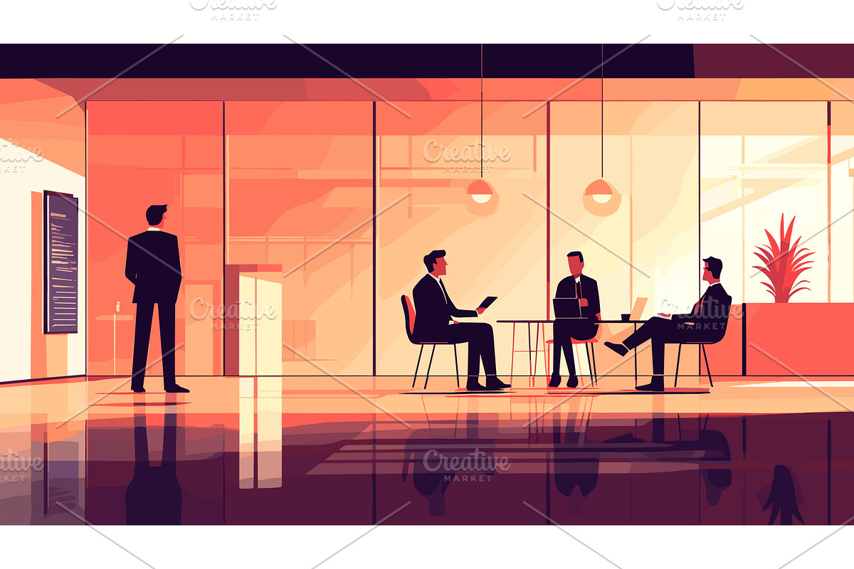 Corporate meeting top management, a Person Illustration by Stock-Smart-Start