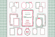 Watercolor Christmas Frames Clipart, an Object Graphic by Solo Art Original (Thumbnail 1 of 9)