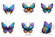 Best Colorful Butterfly Clipart, a Seasonal Illustration by CreationArt (Thumbnail 2 of 4)