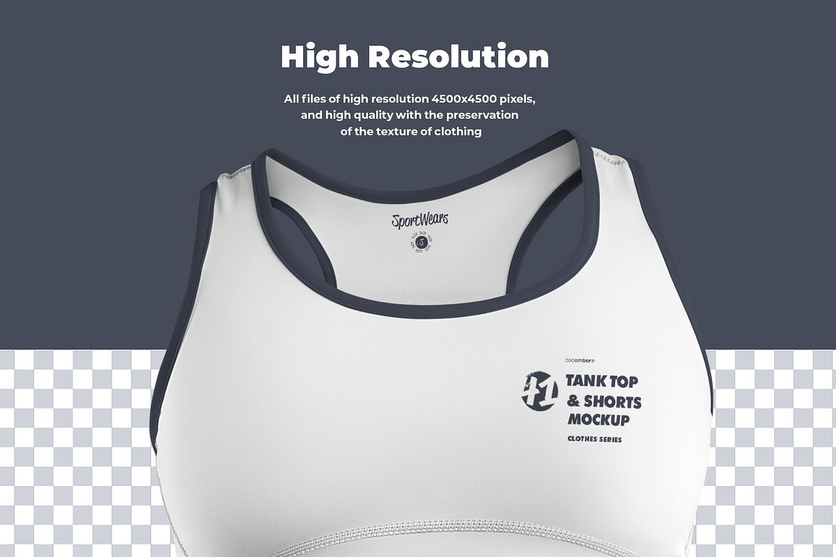 5 Mockups Tank Top and Shorts, a Shirt Mockup by Grow Design Craft Studio (Photo 6 of 6)