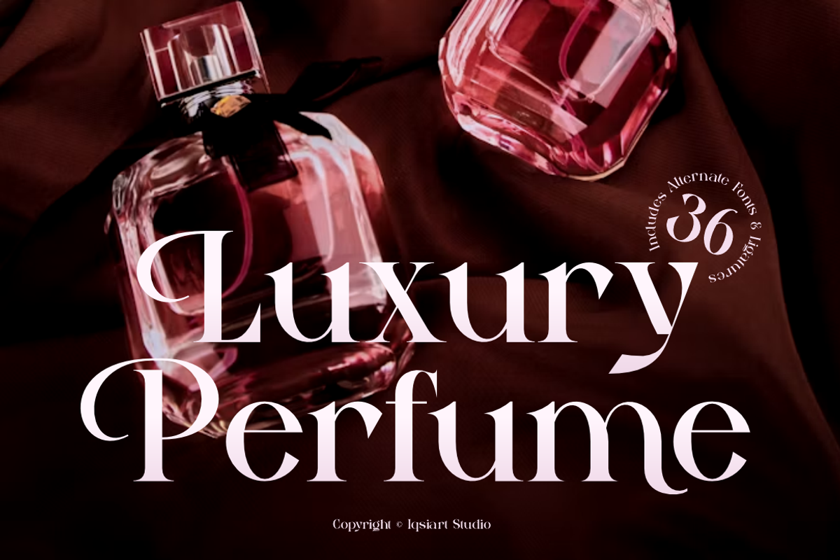 Ryfenot - Luxury Perfume Font, a Serif Font by Iqsiart Studio (Photo 2 of 14)