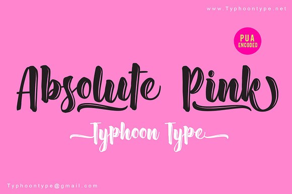 Absolute Pink font preview 3