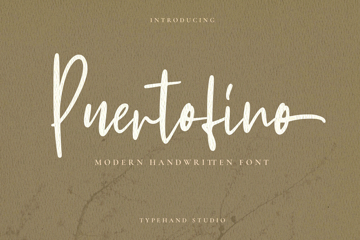 Puertofino - Modern Handwritten, a Script Font by Typehand Studio (Photo 1 of 8)
