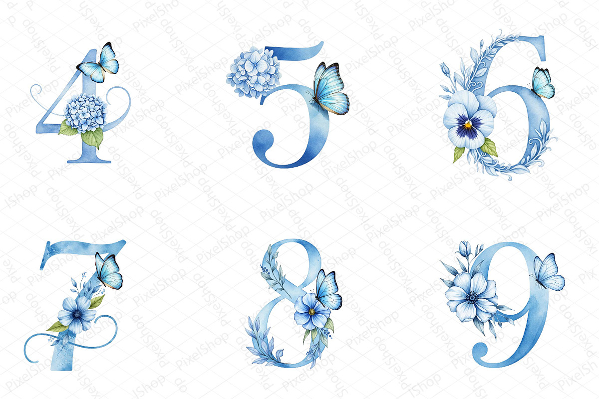Watercolor Butterfly Alphabet Clipar, an Illustration by DreamPrint404 (Photo 3 of 4)