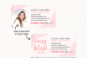 Pink Editable Email Signature Canva