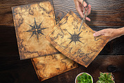 Antique Compass Map Scrapbook Paper, a Background Graphic by V Design Creator (Thumbnail 9 of 10)