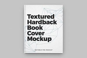 Textured Hardback Book Cover Mockup