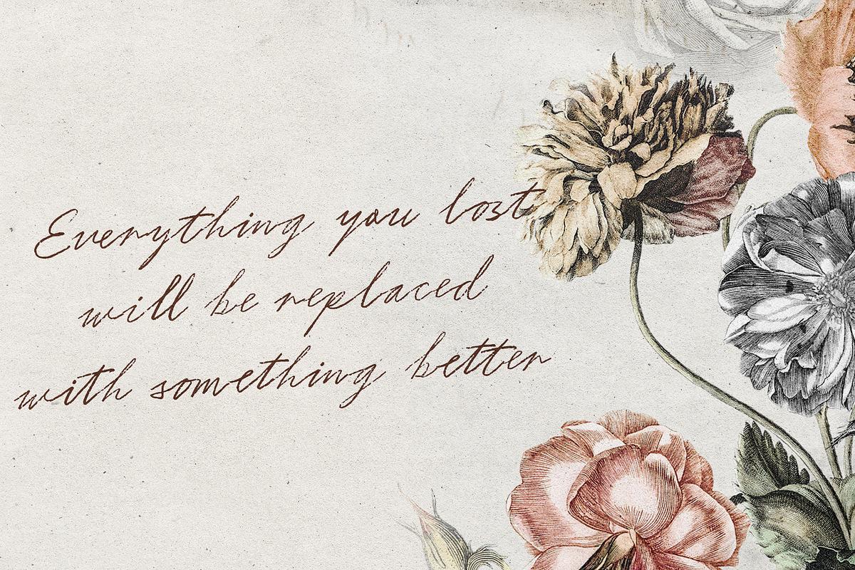 Broken Prints - Rough Vintage Script, a Script Font by Bale Type (Photo 3 of 9)