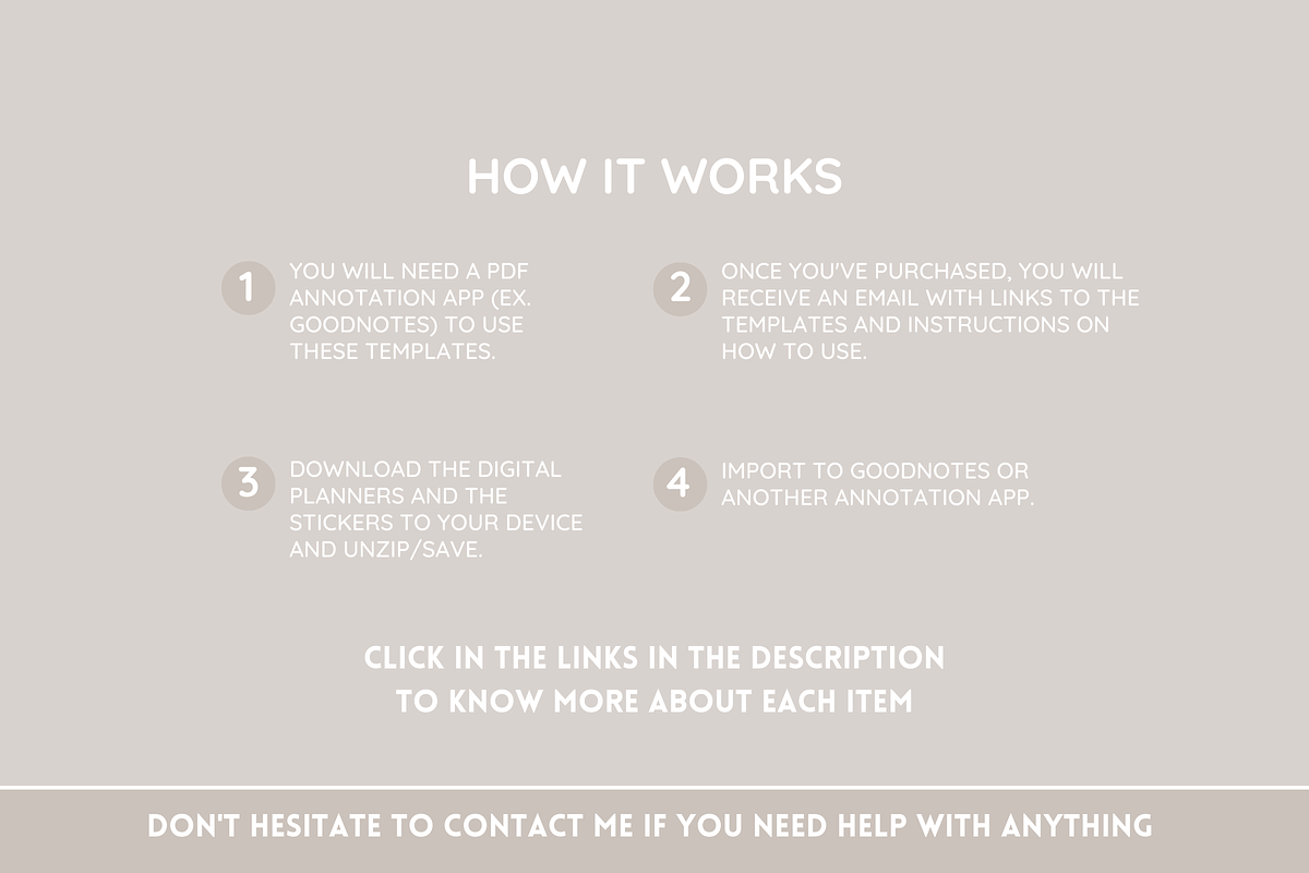 Beige Digital Planner Mega Bundle, a Templates & Theme by SunshineStudioBoutique (Photo 11 of 11)