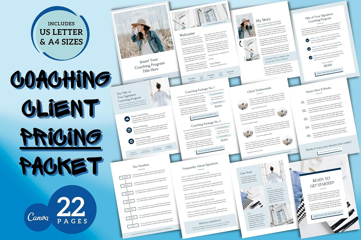 Coaching Client Template Bundle, a Magazine Template by ProductiveandFree (Photo 3 of 23)