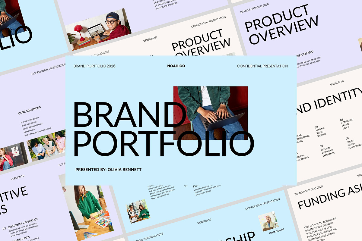 Brand Portfolio Google Slides, a Presentation Template by adoestudio (Photo 1 of 8)