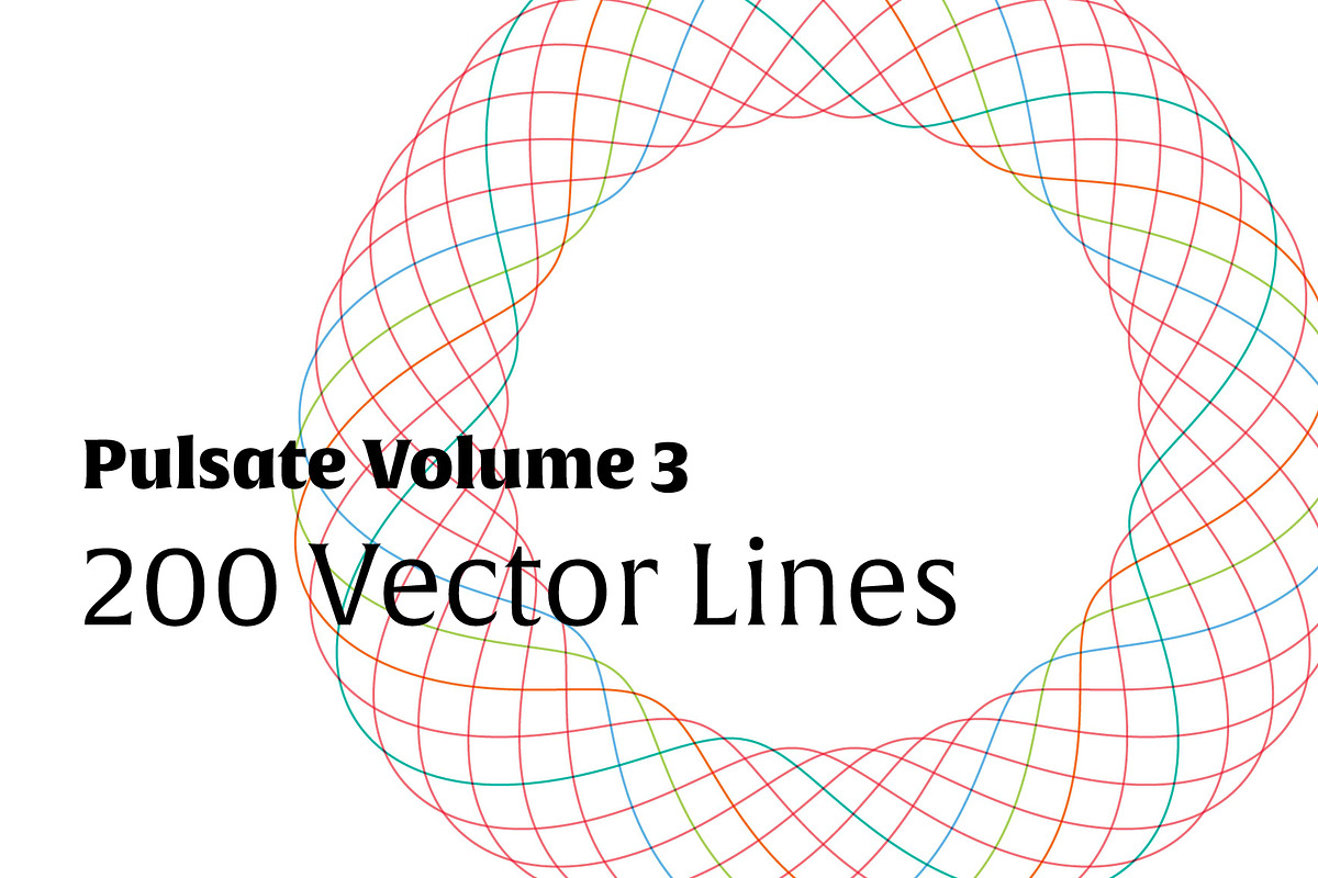 Pulsate Vol. 3 | 200 Vector Lines, an Object Graphic by invisiblelayer (Photo 1 of 5)
