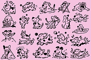 Dog Days: 100 Textured Pups Pack, an Animal Illustration by Veyla (Thumbnail 4 of 14)