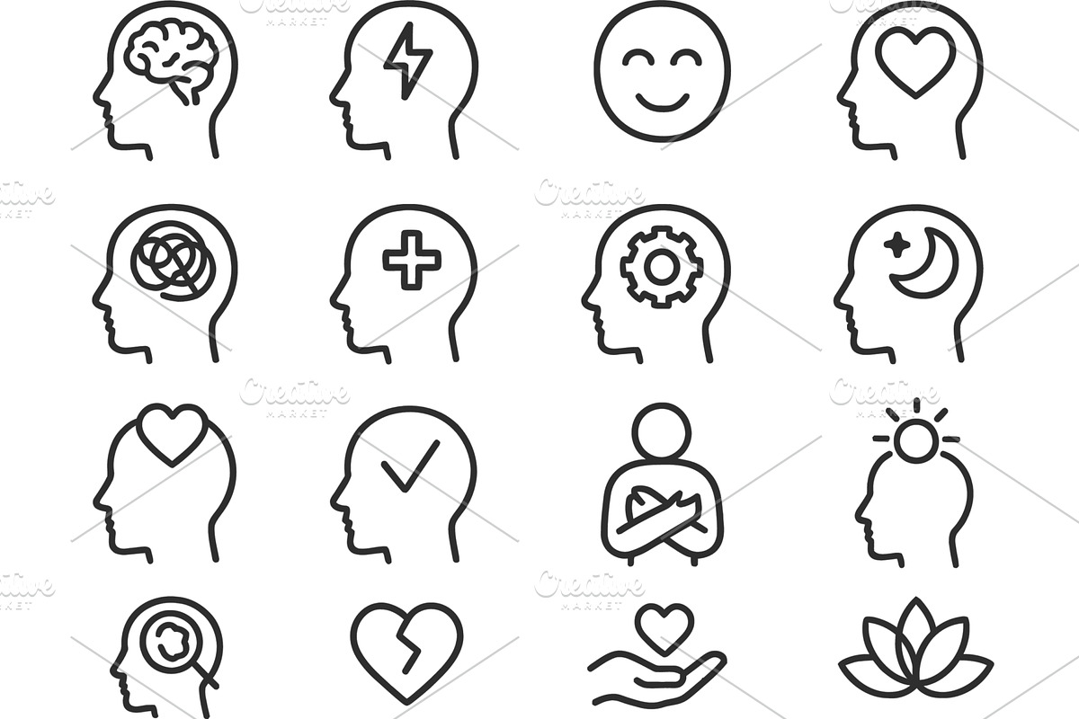 Line icons illustrating various, an Object Illustration by ZinetroN