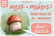 Mess Makers: Mixed Media Brushes, a Brush Add-On by Wooly Pronto (Thumbnail 1 of 11)