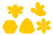 Bees Tags template. Bees Tags SVG, an Illustration by IrinaShishkova (Thumbnail 2 of 2)