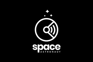 astronaut helmet circle logo, a Branding & Logo Template by devastd