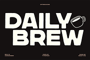 Daily Brew - Bold Display Cafe Font, a Sans Serif Font by Pekotype (Thumbnail 1 of 15)