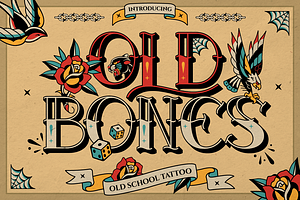 Oldbones, a Serif Font by Burntilldead