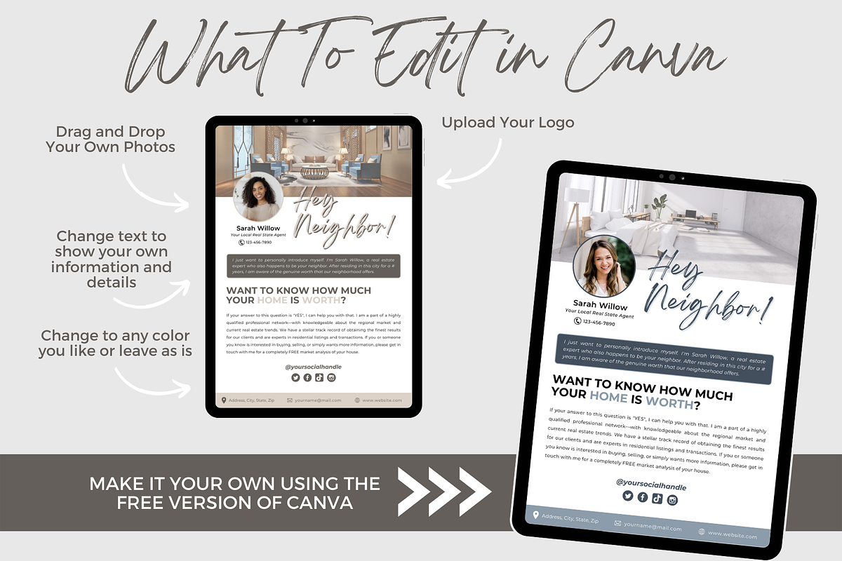 Real Estate Introduction Letter, a Flyer Template by Jennifer Magri Templates (Photo 2 of 9)