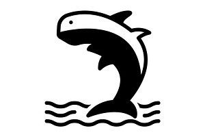 Hai fish solid icon, a Solid Icon by Creative priyanka