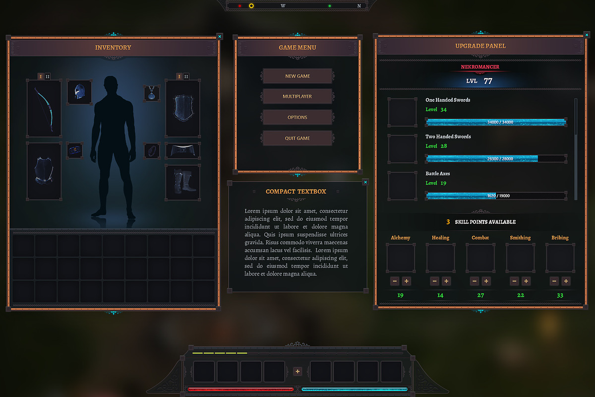 RPG Gaming User Interface Lite Kit, a Templates & Theme by Marabu Textures Store (Photo 1 of 3)