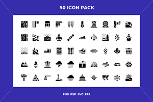 Winter nature icons, an Outline Icon by Wencory