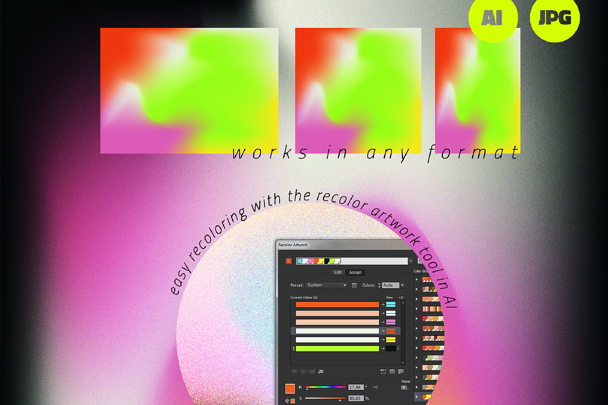 Retro 90s Gradients + Bonus Graphics, a Texture Graphic by angelainthefields (Photo 8 of 8)