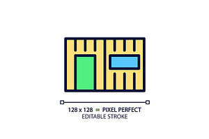 Container house pixel perfect RGB, an Icon by IMG Visuals