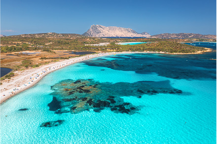 Aerial view of white sandy beach, a Nature Photo by den-belitsky