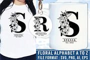 Floral Alphabet Letter SVG Bundle, a Graphic by D2PUTRI (Thumbnail 14 of 15)