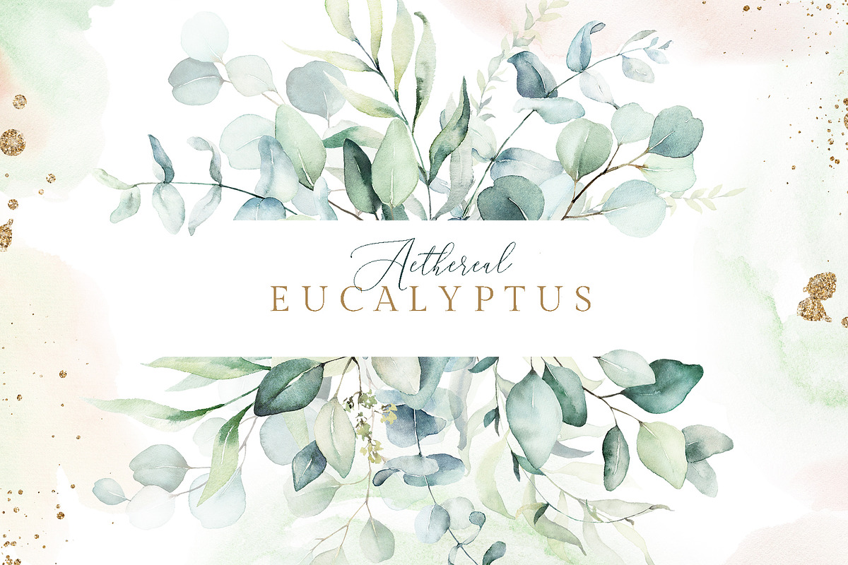 Watercolor Eucalyptus Green Floral, a Decorative Illustration by Veris Studio (Photo 3 of 25)
