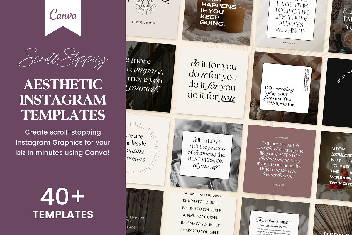 Aesthetic Instagram Quotes Canva, a Social Media Template by Fallon Gerst (Photo 3 of 10)