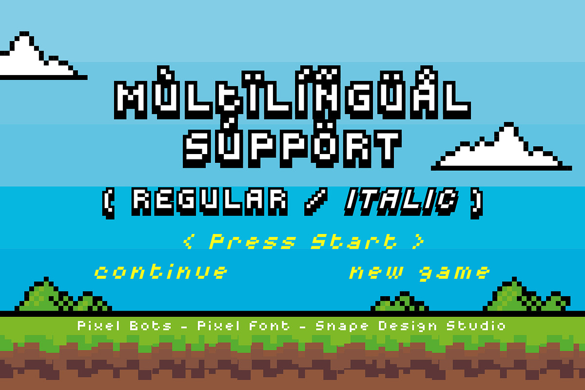 Pixel Bots - Pixel Font, a Font by Snape Design Studio (Photo 3 of 5)